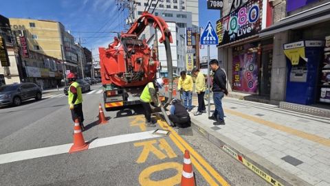 아산시, 여름철 침수 예방 하수관로 36.5km 준설 착수…국비 3억 투입