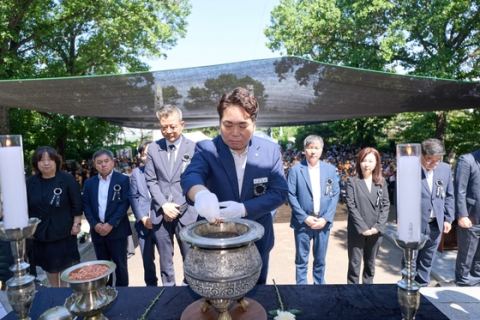 아산시, 제71회 현충일 남산안보공원 추념식…국가유공자·시민 500명 순국선열 넋 추모