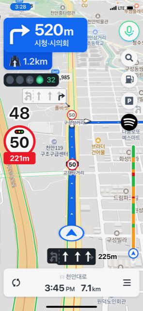 천안시, 실시간 교통신호 잔여시간 서비스 교차로 27→69개소 확대…카카오·네이버·T맵 연계