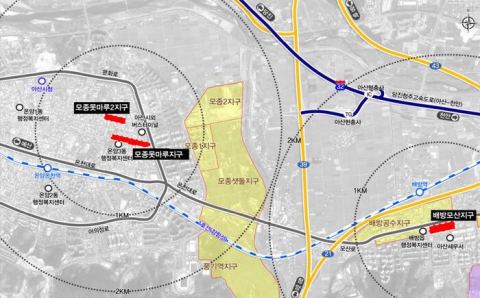 아산시, 모종·배방 3개 지구 지구단위계획 결정·고시…준주거지역 상향 활력 기대