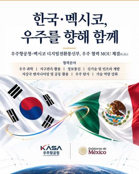 한국-멕시코, 우주협력 MOU 체결…국내 위성기업 중남미 진출 교두보