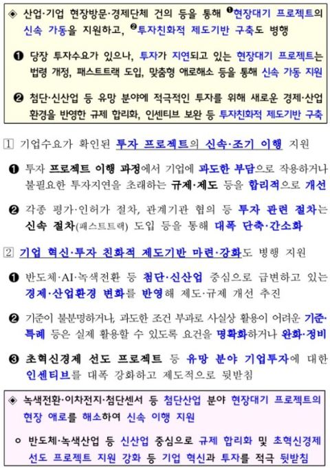 정부, 7조 9,000억 원 첨단산업 '현장대기' 투자 속도전…울산 전기차 공장 인허가 3년→1년