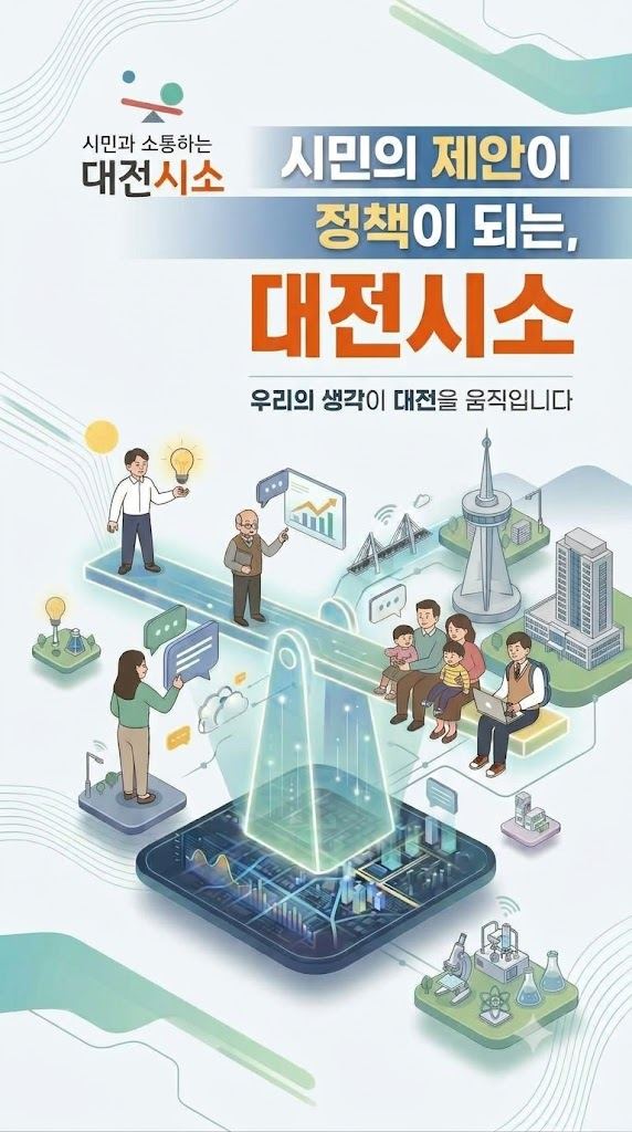 대전시, 시민소통 플랫폼 ‘대전시소’ 재가동 및 시민제안 기능 도입
